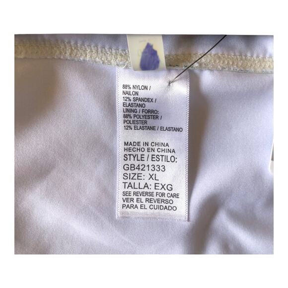 Gianni Bini NWT Ivory And Blue Historical Print High Waist Bikini Bottoms XL - Picture 9 of 12